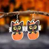 Brincos Europeus e Americanos Transfronteiriços Novos de Caveira e Abóbora de Halloween Morcego de Acrílico Aranha Brincos Personalizados Criativos Brincos
