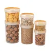 Bnbs Baina Bang First Kitchen Pote de Armazenamento à Prova de Umidade Caixa Selada de Plástico para Alimentos Secos, Temperos e Frascos de Armazenamento para Classificação de Ingredientes