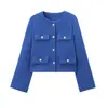 Moda Europeia e Americana Transfronteiriça Aliexpress Ins Venda Quente Blazer Curto com Gola Reversível