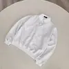 Sudadera de punto coreana de dos piezas falsas con cuello de camisa a rayas, otoño, corte boxy, corta, ancha, estilo preppy