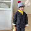 Abrigo de Algodón Bordado para Niños con Forro Polar, Estilo Otoño e Invierno, Chaqueta de Algodón para Niños, Nuevo Modelo 26, Ropa de Invierno para Niñas, Abrigo Acolchado para Bebé