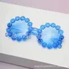Óculos de Sol Infantis Estilo Novo Margaridinha, Armação Redonda Lentes Pétala, Fofos Óculos Anti-UV para Fotos de Bebê