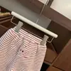 ¡Pantalones de Cerdito Lindos de Ningli! Pantalón de peluche todo en uno súper lindo con rayas rosas y puños en los tobillos para niñas, pants de jardín de infantes