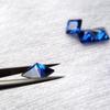 113# azul afilado Cristal piedra desnuda 4-8mm fábrica de circonia Wuzhou Cuadrado accesorios de joyería diy