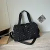 Bolsa de Tote Energética con Puntos Blancos Estilo Coreano Sensación Relajada Almacenamiento Multicompartimento Bolsa para Salidas de Estudiantes Universitarios Viajes