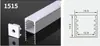 Luminária linear de LED com perfil de alumínio, ranhura em forma de U embutida, para teto aberto ou oculto. Fonte de luz em liga de alumínio.