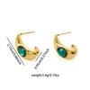 Pendientes de moda de alto sentido con la palabra C de la industria pesada de comercio exterior europeo y americano, nuevos pendientes transfronterizos de acero de titanio con diamantes, exquisitos pendientes para mujer que combinan con todo