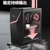 Rack de Computador com Régua de Tomadas, Rodas e Altura Ajustável, Adequado para Colocar Debaixo da Mesa para Dissipar Calor