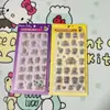 Tamagotchi 3D Estéreo Pegatinas de Felpa Lina Bell Decorativas en Relieve Dibujos Animados Teléfono Móvil DIY Pegatinas Estéreo 3D