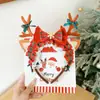 Diadema de Cuernos con Bola de Pelo Roja Navideña Palo Retorcido Otoño e Invierno Diadema de Cuernos de Árbol de Navidad Accesorios Versátiles para el Cabello para Fotos