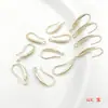 Ganchos para Oreja Simples Dorados de Retención Fuerte con Circonitas Incrustadas Accesorios para Joyería DIY Materiales para Pendientes Hechos a Mano