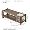 Juego de té de madera maciza de nogal negro norteamericano, soporte para tazas de té, estante de almacenamiento para tetera de arcilla púrpura, exhibición de mesa, estante de exhibición antiguo, estante de almacenamiento