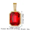 Colgante de Cadena Cubana de Aleación Transfronteriza Exagerado Hip-Hop Antiguo Europeo y Americano Fuego Zai Cruz de Diamante