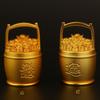 Cubo Dorado de la Riqueza para Atraer Riqueza y Prosperidad, un Cubo de Fortuna Pequeño para Oficina