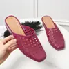 Sandalias Baotou Populares del Sudeste Asiático Transfronterizas para Mujer, Zuecos que Aumentan la Altura, Pantuflas Huecas de Verano para Mujer, Sandalias y Pantuflas de Punta Cuadrada