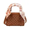 Bolsa Mini Lady Dior Bordada 2026 Transfronteiriça com Acabamento de Luxo, Bolsa de Mão Quadrada Pequena Versátil de Seda para Mulheres