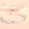 Pulseira de Prata 999 da Sorte Feminina Prata Esterlina Casal 520 Presente de Dia dos Namorados para Namorada Joia de Aniversário Feminina Gravação