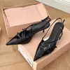 Sandalias de tacón de aguja con hebilla y punta de charol para mujer, estilo sexy, de seda negra, con tacón de aguja alto, 2024