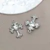 Popular Lace Transfronteiriço Branco K Pendurado Diamante Galvanizado Liga de Zinco Pingente de Cruz DIY Pulseira Chaveiro Acessórios de Joias