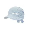 Turbante de Cuadros con Lazos para Mujer, Verano Delgado Transpirable Moda Versátil para Adelgazar la Cara Gorra de Béisbol con Protección Solar