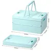 Caja de Almacenamiento con Tapa para Regalos y Recuerdos, Caja de Almacenamiento Portátil para Snacks de Estudiantes, Caja de Plástico para Cosméticos, Caja Organizadora de Almacenamiento