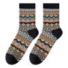 Calcetines para Hombre para Primavera, Otoño e Invierno, de Media Pantorrilla, Absorbentes de Sudor, Resistentes al Olor, Estilo Étnico Retro, Ami Caqui, Calcetines Largos Engrosados para Hombre