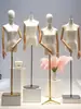 Tienda de Ropa Accesorios de Modelo Ropa de Mujer Maniquí de Medio Cuerpo para Escaparate Perchero Muñeca Falsa Maniquí de Vestido de Novia Soporte de Exhibición