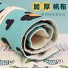 Cortina de lona Weizhuang de 72 agujeros de gran capacidad, estuche de lona con dibujos animados de gato lindo para hombres y mujeres, bolsa de papelería para pintura con lápices de colores de boceto