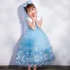 [Selección Premium] Vestido para Niña con Cuello de Muñeca, Estilo Coreano Vestido de Princesa Elsa, Atuendo para Actuación de Piano de Otoño, Vestido de Navidad