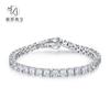 Joyería Mu Jing 2023, nueva plata S925, 0,4 ct, diamante de alto carbono, muy simple, ligero, de lujo, moderno, lleno de diamantes, alta sensación manual.