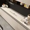 Mantel lavable de lujo y alta gama, impermeable, a prueba de aceite, resistente al calor, de cuero, adecuado para mesas de centro y mesas de comedor de sala de estar, almohadilla protectora termoaislante