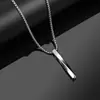 Collar para Hombre Geométrico Joker Acero Inoxidable Colgante Largo Cadena de Lana Joyería de Acero de Titanio para Mujer Accesorios Venta al por Mayor Sin Decoloración