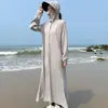 2024 Novo Super Long Ice Silk Sun Protection Roupa Menina Verão UV Blusa Proteção Solar Corpo Inteiro Casaco