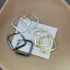 Pendientes Cuadrados de Estilo Europeo y Americano para Mujer, Brazaletes de Oreja Simples y de Moda, Joyería para Orejas Nueva y de Moda 2026, Pendientes de Aro Grandes de Diseño de Nicho