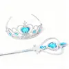 Conjunto de Acessórios de Cosplay A Bela e a Fera Desenho Animado Joias Luvas Infantis Coroa de Diamantes Varinha Mágica Peruca Trança