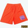 Shorts esportivos americanos para comércio exterior transfronteiriço, modelo Bird's Eye, secagem rápida, respiráveis, ideais para fitness, corrida e exercícios, com modelagem solta até o joelho e quatro pontos de ajuste.