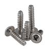 Tornillos autorroscantes de acero inoxidable 304 con cabeza plana en forma de cruz y cola plana Tornillos autorroscantes de cabeza redonda con arandela Tornillos autorroscantes Roscas autorroscantes