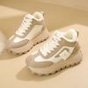 Zapatos Estilo Coreano de Papá para Mujer Invierno 2025 Forrados de Felpa Calientes de Caña Alta Trendy Estudiante Casual Deportivo Zapatos de Algodón Hl870-1