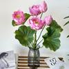 Nova Decoração de Jardim para Casa com 9 Cabeças de Lótus Ruyi Adereços para Fotografia Flor Artificial DIY Planta Verde Simulação Atacado