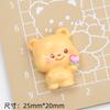 Macio Bonito Urso Manteiga Dos Desenhos Animados Creme Cola Acessórios Furo Sapatos Fivela Material Resina Acessórios DIY Jóias Grampo de Cabelo