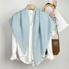 Bufanda nueva de otoño e invierno 90*90cm cuadrada color sólido monocromática bufanda casual chal protector solar bufanda para mujer venta al por mayor