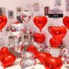 Balão de Filme de Alumínio Flutuante Coração Amor 18 polegadas Noivado Casamento Quarto de Casamento Hélio Dia dos Namorados Chinês Aniversário Cenário Arranjo Balão