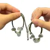 Pulsera tejida a mano estilo chino de doble corazón con amuleto de la suerte entrelazado y cascabel, Joyería versátil de lujo ligero