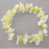 Guirnalda de cuello de pétalos de flor artificial hawaiana, guirnalda de tela de poliéster colorida, guirnalda para fiesta en la playa del fabricante original