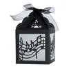 Fiesta de Fin de Año Música Salón de Baile Partitura Hueco Caja de Luz de Vela Electrónica Pantalla de Papel Linterna Colgante de Nota Musical Negra