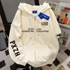 Sudadera con capucha de estilo perezoso de nicho con estampado de letras para mujer en otoño e invierno, aspecto holgado adelgazante, forro polar, engrosada, chaqueta de pareja Ins