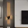Luminária de parede linear minimalista para cabeceira de quarto, luminária de parede com grade simples e criativa moderna para fundo de parede da sala de estar