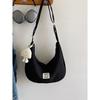 Bolso Cruzado de Nylon para Mujer 2024 Nuevo Bolso de Hombro para Mujer Bolso de Viaje Casual Bolso Simple de Un Hombro Campus Bolso de Tela de Color Liso