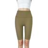 Pantalones de Yoga Deportivos para Mujer Pantalones Cinco Cuartos Sensación NaKed Sin Torpeza Shorts de Ciclismo Fitness Cintura Alta Levanta Cadera Exterior Secado Rápido K003