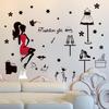 Cross Border Wall Stickers Hot Selling Moda Menina Adesivos de Parede Quarto das Crianças Escada Adesivos Decorativos XL7212